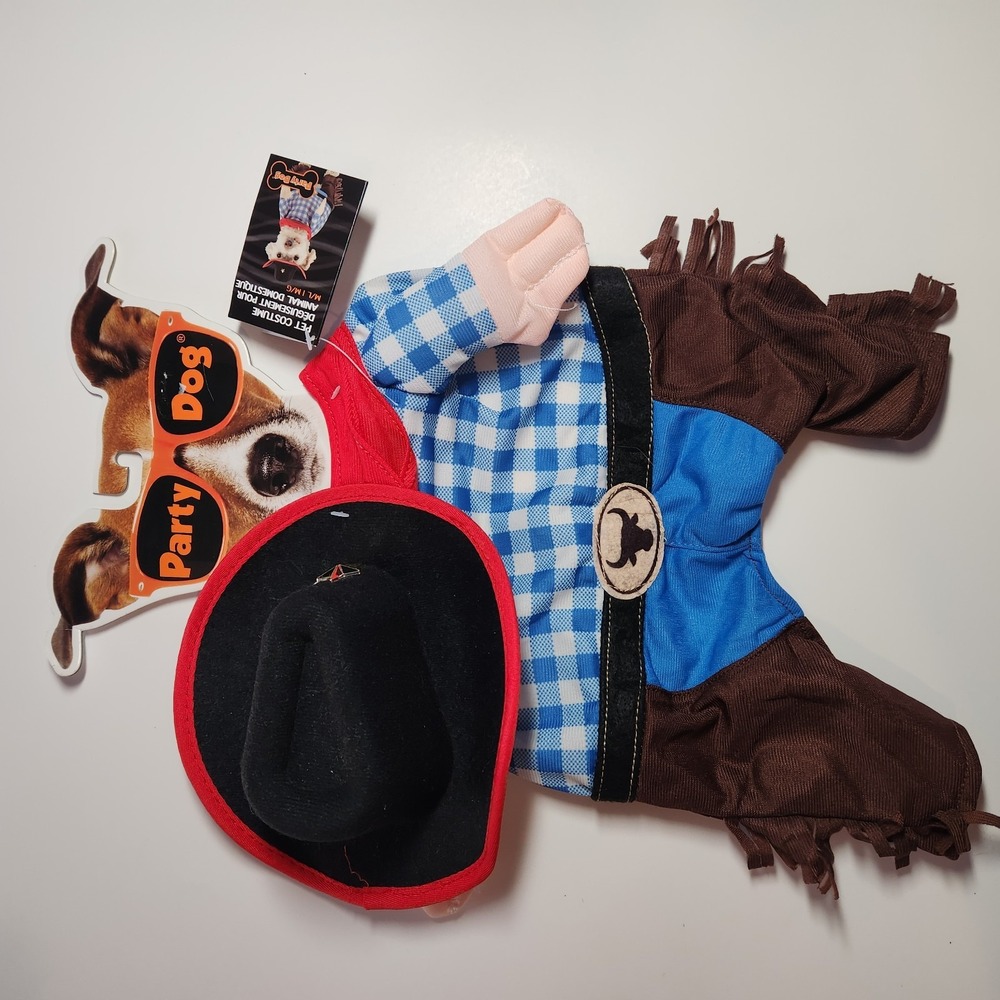 Medium / Large Western Cowboy Dog Outfit Rodeo Halloween Costume